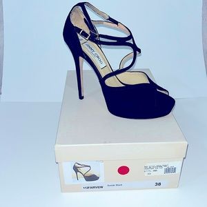 Jimmy Choo Suede Black Heels